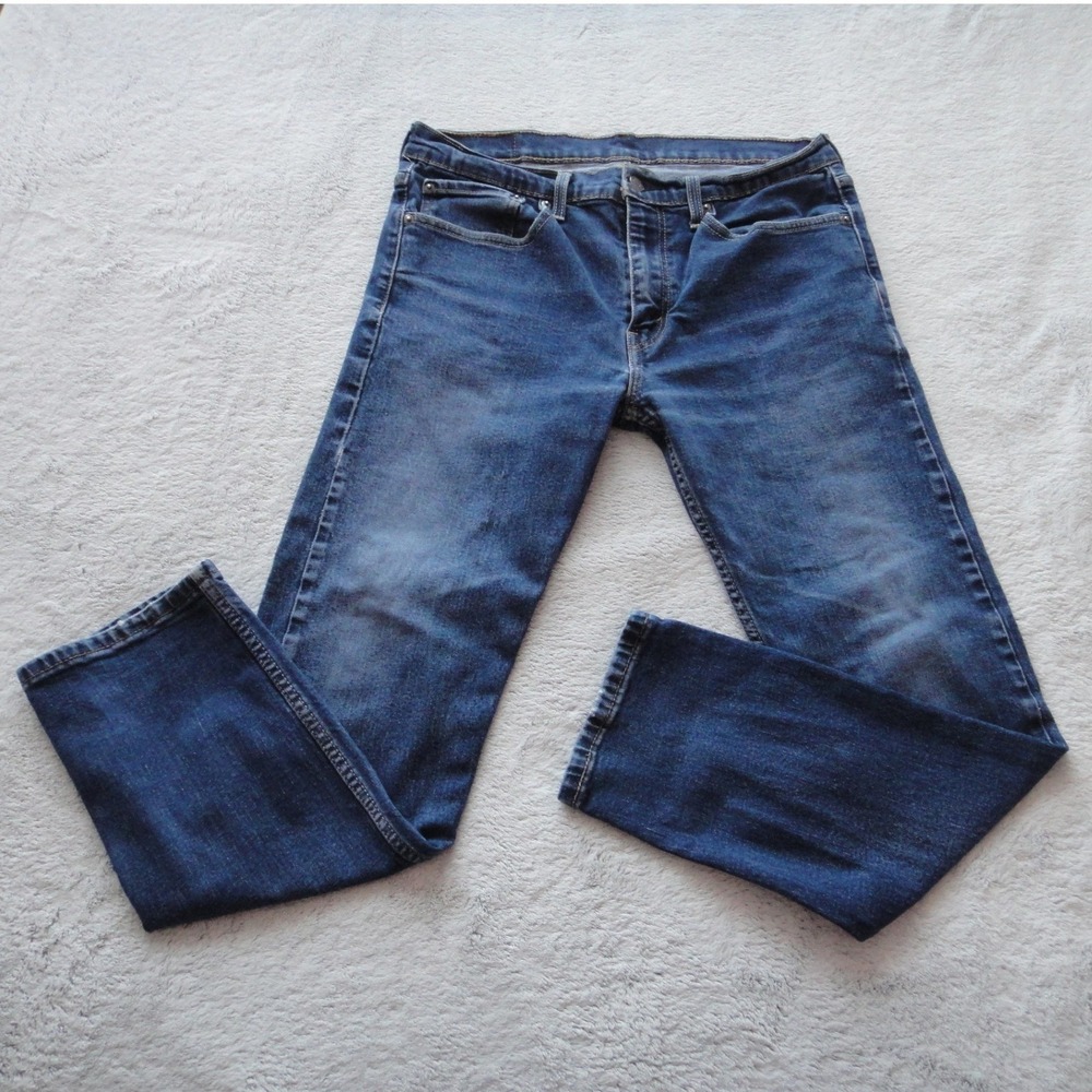Levis 502 Regular Taper Jeans Blue Medium Wash W34 L30 Tapered Leg Denim Women's